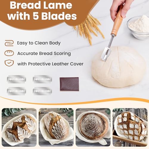 Danish Dough Whisk with Sourdough Tools, for Sourdough Bread Baking