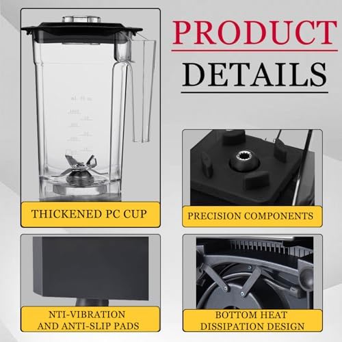 2L Jug Blender, 2200W, Variable Speed Control