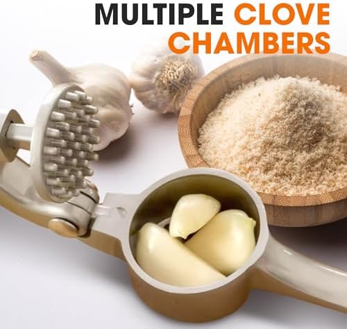 Cheer Collection Garlic Press, Stainless Steel
