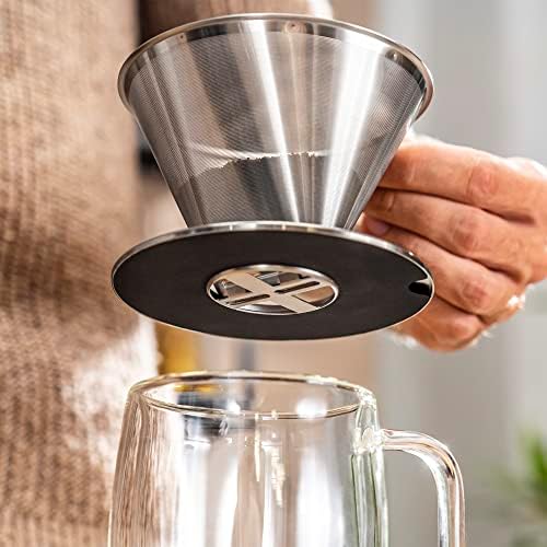 ZWILLING Sorrento Pour Over Coffee Dripper with 12-oz Glass Mug