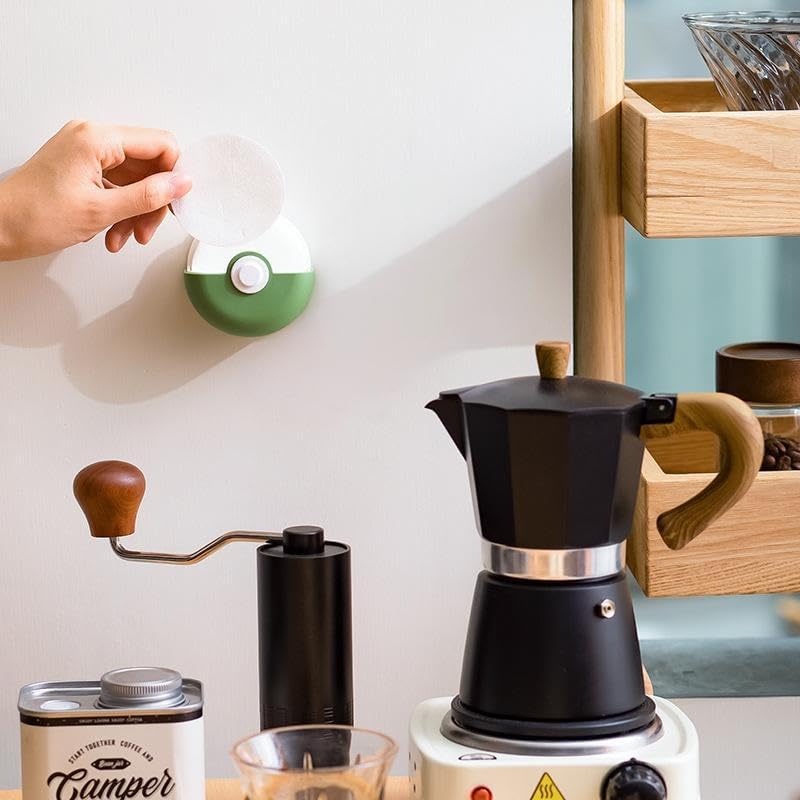 ARFUKA Coffee Filter Holder Wall-mounted Coffee Filter Paper Storage