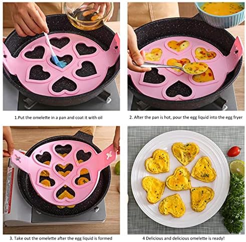 Nonstick Pancake Molds Ring Silicone Fried Egg Mould Reusable Pancake