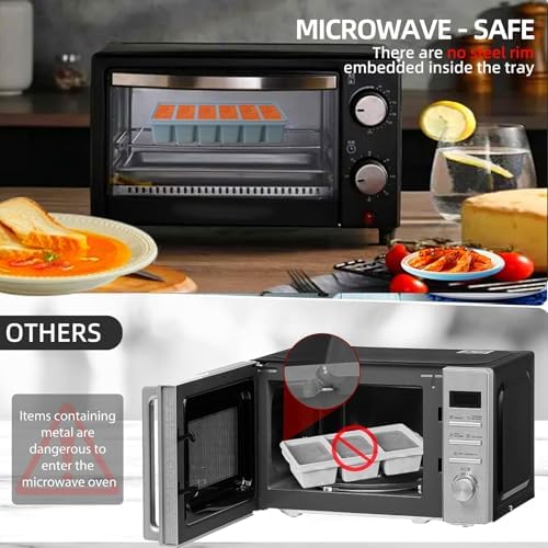 Silicone Freezer Molds Gift Set with 1,and 2 Tbsp, 1/2, 1, and 2 Cup