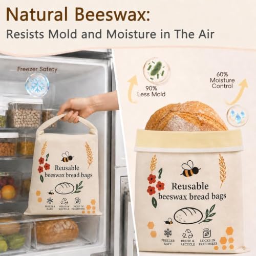 XL Reusable Beeswax Bread Bag for Sourdough