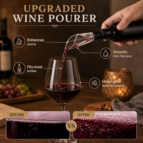 BLUBYEES 4-in-1 Electric Wine Opener Set – Rechargeable Automatic
