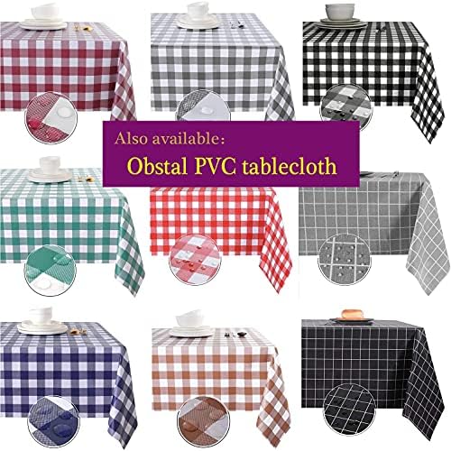 Obstal 210GSM Rectangle Table Cloth, Navy Blue,54 x 108 Inch