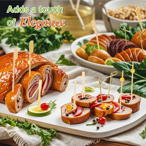 500PCS Cocktail Picks Kit, 4 Styles Fancy Toothpicks for Appetizers