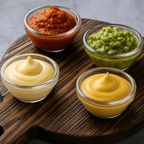 12-Piece Mini Glass Prep Bowls Set - 4x 1.5 oz, 4x 2.5 oz, 4x 4.5 oz