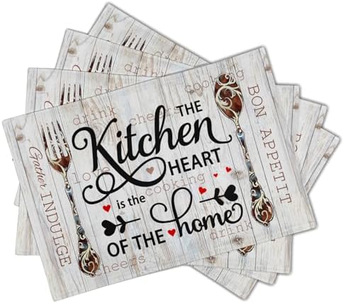 Giwawa The Kitchen is The Heart of The Home Placemats Set of 4