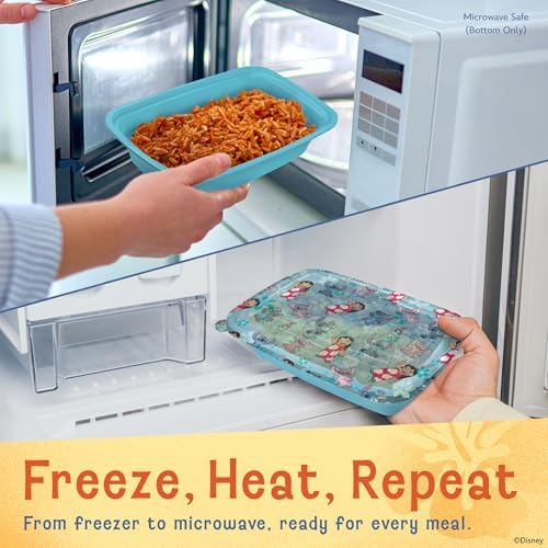 Disney Stitch Meal Prep Containers, 20-Piece 33.8oz, Freezer Safe