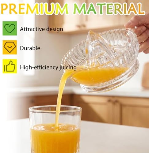 Glass Lemon Squeezer Citrus Juicer Reamer
