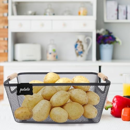 Potato and Onion Storage Bin, 2 Set Potato Bin Storage and Onion