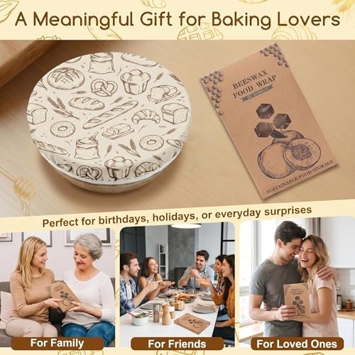 Britimes Beeswax Bowl Covers, 2 Pack
