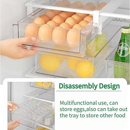 vacane Clear Pull-Out Egg Holder Tray, 28 Eggs