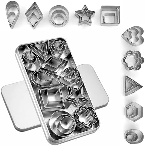 YomiFamily 30Pcs Mini Cookie Cutter Set
