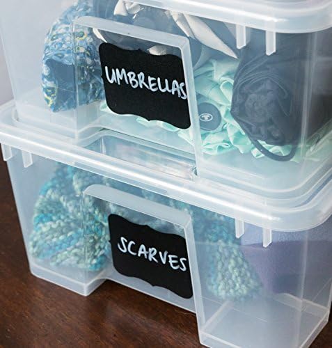 Cestari Large Chalkboard Labels – 54-Pack Black Reusable Jar Labels