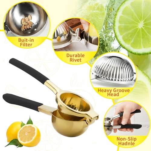 Gold Stainless Steel Lemon Squeezer