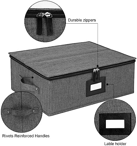 Mug Storage Box with Dividers, China Cup Storage Containers For Tea