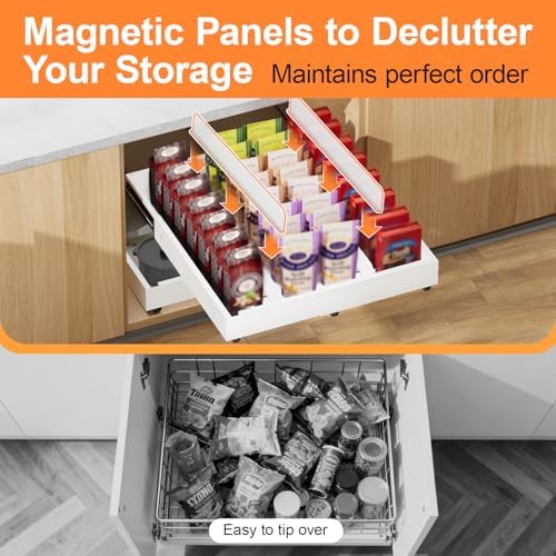 Pull out Cabinet Organizer Expandable W(12"-20") and D(16"-22"), No