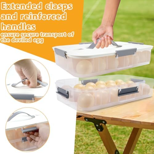2-Layer 36-Piece Deviled Egg Carrier with Lid