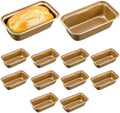12Pc Mini Loaf Pans for Baking,6.1x3.3x1.7“ Nonstick Carbon Steel