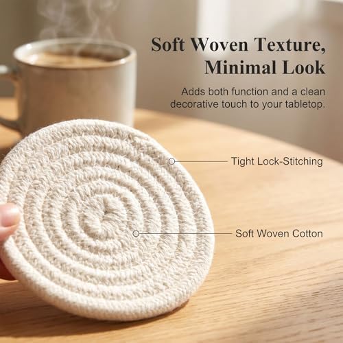 DomeStar Drink Coasters Set of 6, 3.5 Inch, Boho Furniture and Modern