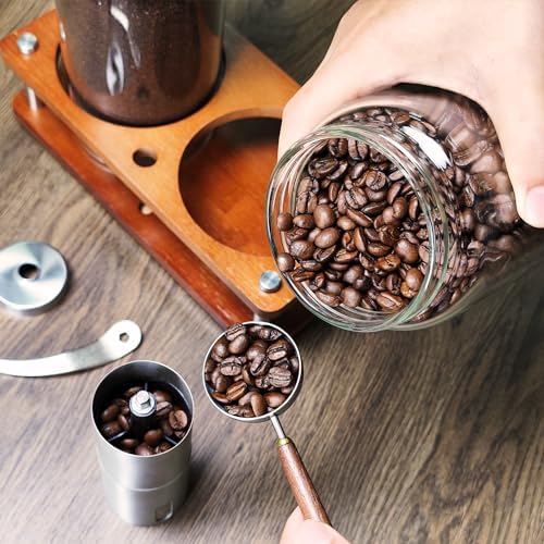 Glass Coffee Grounds Container with Shelf, 2 × 45 oz Glass Coffee