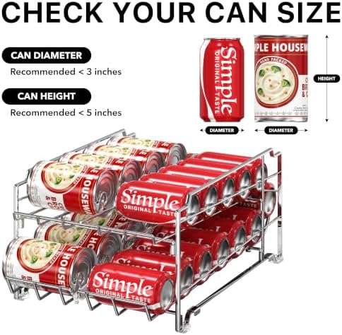 Simple Houseware Dual Row Can Dispenser, Chrome