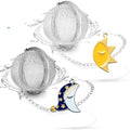 2pcs Loose Leaf Tea Steeper with Freddy's Sun and Moon Couple Costume