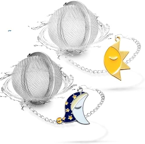 2pcs Loose Leaf Tea Steeper with Freddy's Sun and Moon Couple Costume
