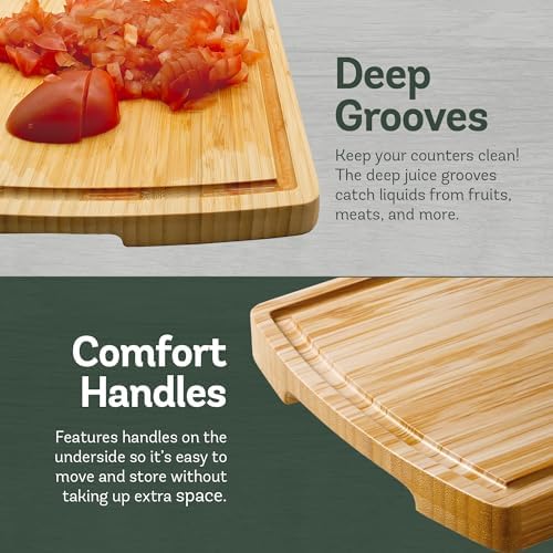 3-Piece Bamboo Cutting Board Set with Mineral Oil and Applicator