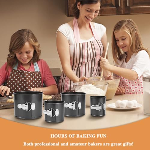 Springform Pan, Cheesecake Pan Classic Nonstick 4 PCS, Removable