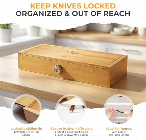 In-Drawer Bamboo Knife Block, 5.5 Inches Wide
