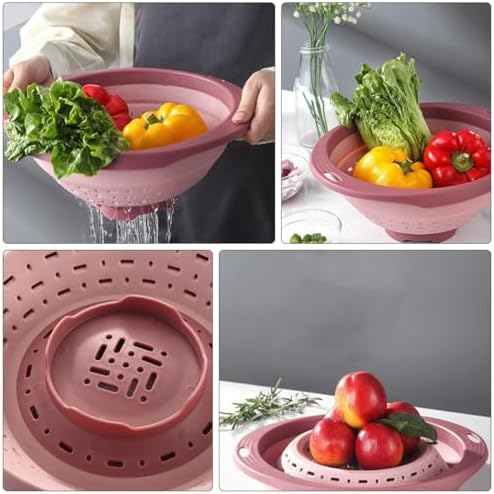 BESPORTBLE Telescopic Foldable Drain Basket Kitchen Strainer Fruit