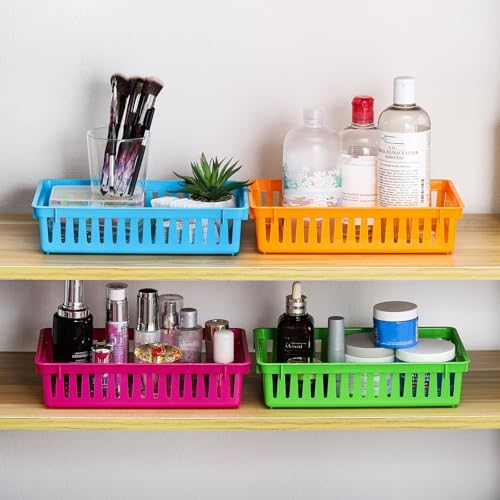DEAYOU Classroom Storage Baskets, 16 Pack, Colorful