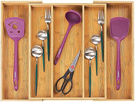 Utoplike In-drawer Knife Block Bamboo Kitchen 16 Knifes Drawer