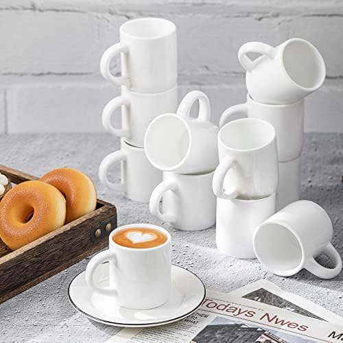 Roshtia 12 Pieces 3 oz Espresso Mugs Espresso Cups Mini Coffee Mugs
