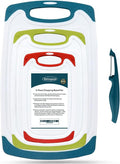 Cutting Boards for Kitchen, Plastic Chopping Board Set of 4 by ROTTOGOON