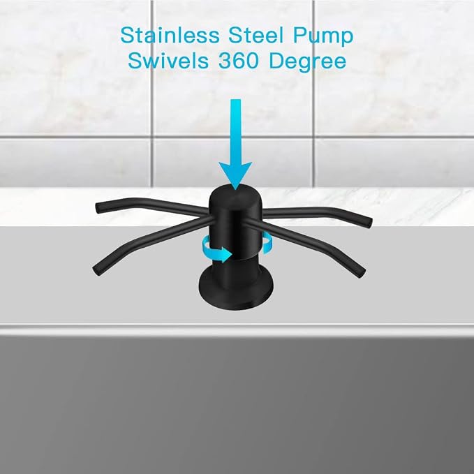 OHiHi Dish Soap Dispenser for Kitchen Sink, Countertop Sink Soap Dispenser - Image 2
