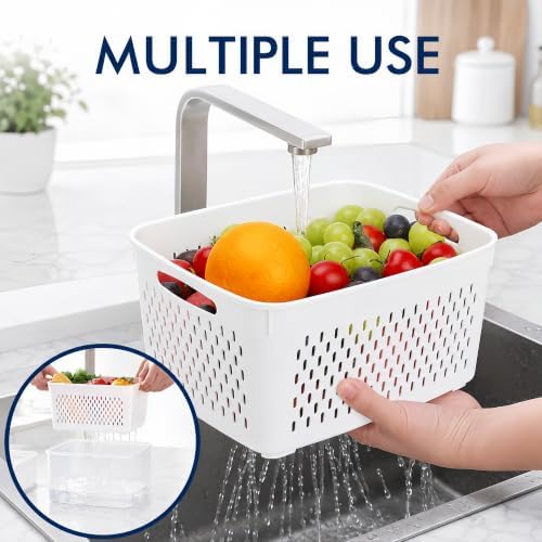 4 Pcs Large Fruit Storage Containers for Fridge