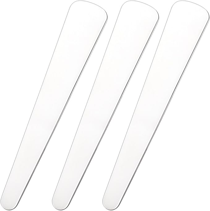Pndeyo 3pcs Mini Stainless Steel Makeup Spatula, Reusable Cosmetic Cream by Pndeyo