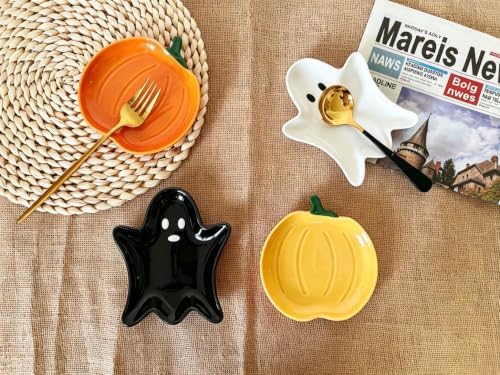 Ceramic Spoon Rest for Stove Top, Halloween Pumpkin Cute Spoon Rest
