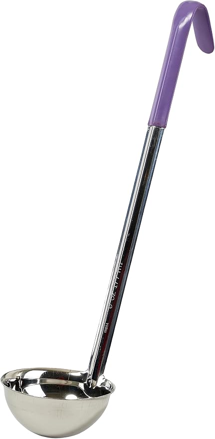 Winco One Piece Stainless Steel Ladle, 6 Ounce by Winco