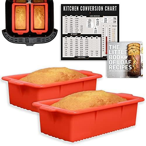 Air Fryer Silicone Loaf Pans for Baking, Non-Stick Mini Bread Cake