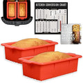 Air Fryer Silicone Loaf Pans for Baking, Non-Stick Mini Bread Cake