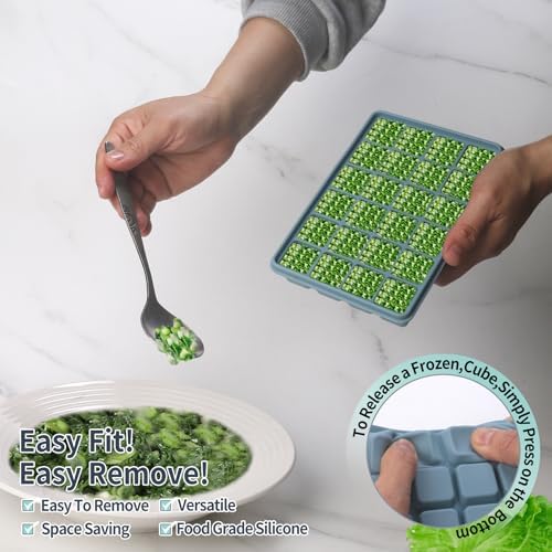 1 Tbsp Silicone Freezer Molds,Perfect for Storing Garlic, Ginger