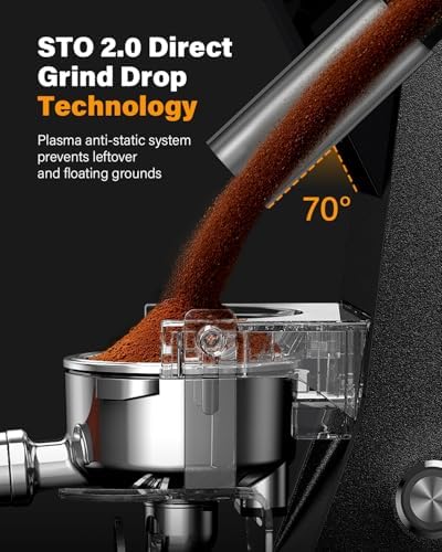 SHARDOR 64mm Burr Coffee Grinder, 100 Grind Settings