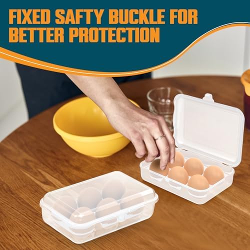 ZPU Camping Egg Holder, 2 Pack, 6-Grid, Blue