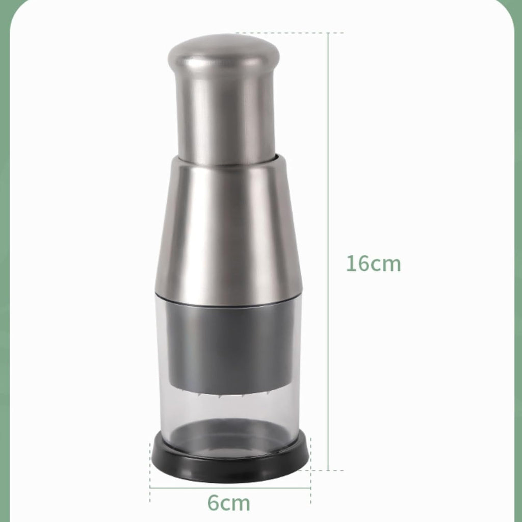 Manual Food Chopper, 6.3 X 2.4in Compact Mini Dicer, 304 Stainless