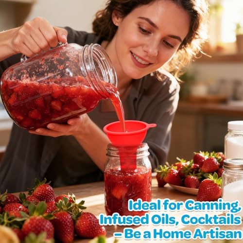 6-Piece Colorful Silicone Funnel Set for Kitchen & Cooking - Flexible